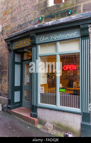 Lilburns Bar-Café-Restaurant in Paikes Straße Alnwick Northumberland Stockfoto