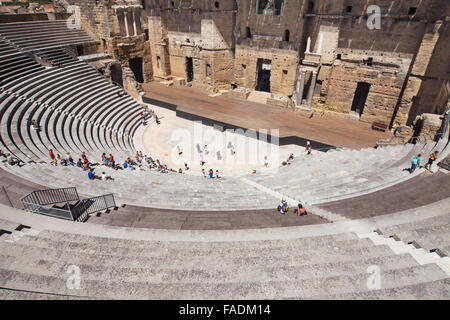 Römischen Theater von Orange, Frankreich. Stockfoto