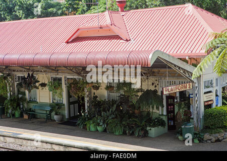 Kuranda, Queensland, Australien Bahnhof Stockfoto