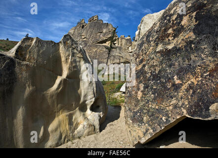 WA12467-00... WASHINGTON - Die Pinnacles im Peshastin Zinnen State Park, ein beliebter Klettern Gegend in der Nähe von Kaschmir. Stockfoto
