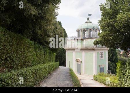 Florenz, Italien-August 26, 2014:View des Standortes Kaffeehaus in der iBoboli-Gärten in Florenz-Italien an einem sonnigen Tag. Stockfoto