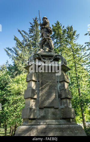 Hawick, Scottish Borders - Wilton Park. Boer-Krieg-Denkmal. Stockfoto