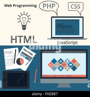 Vektor-Illustration-Banner-Web-design Stock Vektor