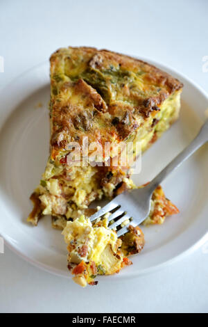 Stück Quiche, Dulce Bäckerei & Kaffee, Santa Fe, New Mexico, USA Stockfoto