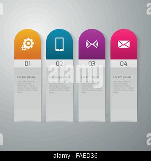 Vektor-Illustration Infografiken 4 Optionen Stock Vektor