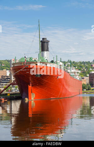 S.s. William A. Irvin Erz Bootsmuseum in Duluth, Minnesota am nordwestlichen Ufer des Lake Superior Stockfoto