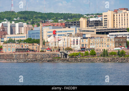 Küstenlinie in Duluth, Minnesota am nordwestlichen Ufer des Lake Superior Stockfoto