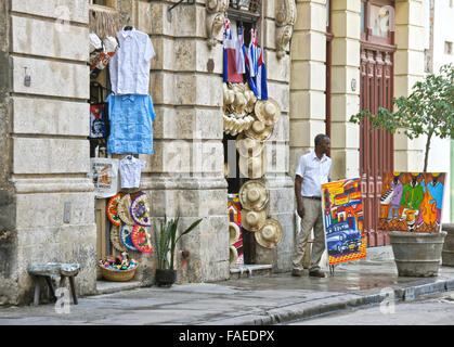 Souvenir-Shops in Habana Vieja (Altstadt von Havanna), Kuba Stockfoto