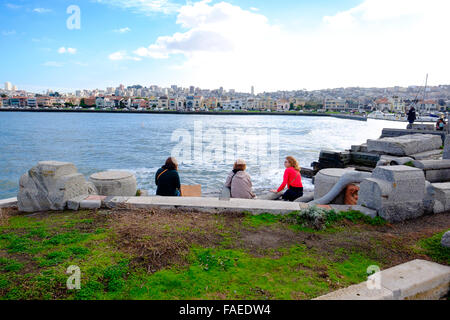 SAN FRANCISCO, CA - 12. Dezember 2015: Wave Organ entlang der Marina in der Bucht von San Francisco. Stockfoto