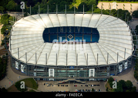 Luftaufnahme, AOL Arena Hamburg, Stadion des Hamburger SV, Volksparkstadion, Bundesliga-Stadion, Hamburg, Deutschland, Europa, Antenne Stockfoto