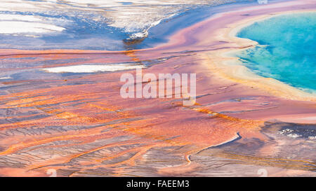 Grand prismatische Frühling in der Midway Geysir-Becken im Yellowstone-Nationalpark Stockfoto