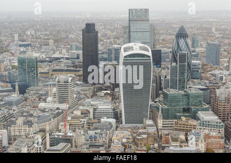 Panoramablick von der Shard Wolkenkratzer, London England Vereinigtes Königreich UK Stockfoto