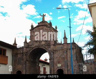 Kolonialarchitektur in Cuzco, Peru. Stockfoto