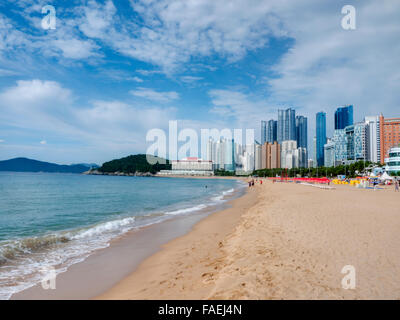 Strand Haeundae, Busan, Südkorea Stockfoto