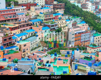 Berühmte Gamcheon Culture Village, Busan, Südkorea. Stockfoto