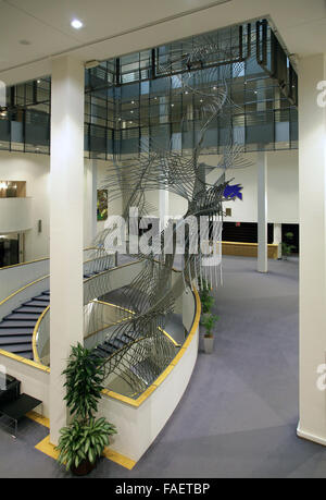 Kunst im Gebäude des Europäischen Parlaments Brüssel Belgien Stockfoto