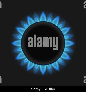 Blaue Gasflamme Stockfoto