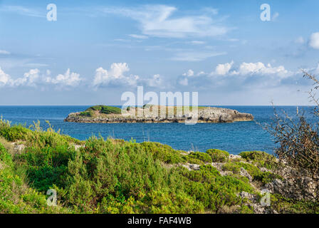 Panoramablick über Marina di Camerota Küste Stockfoto