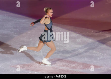 Kiira Linda Katriina Korpi Eiskunstläuferin champion Stockfoto