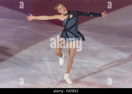 Kiira Linda Katriina Korpi Eiskunstläuferin champion Stockfoto