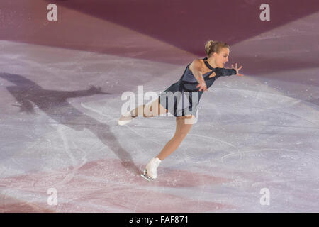 Kiira Linda Katriina Korpi Eiskunstläuferin champion Stockfoto