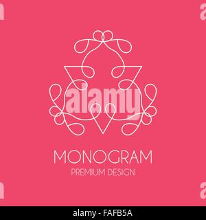Einfachen Monogramm Design-Vorlage Stock Vektor