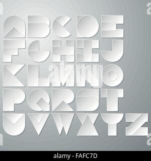 Vektor-Illustration einer Papier-Schriftart Stock Vektor