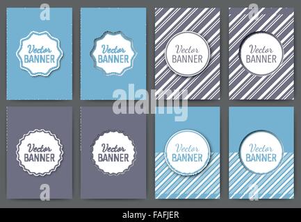 Vektor-Illustration ein Set Einladungen Stock Vektor