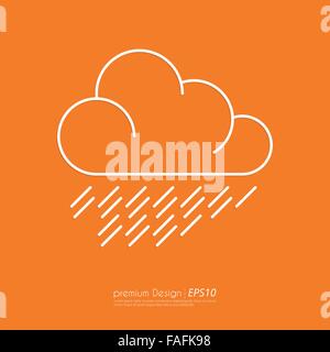 Vector Linear Symbol Wolke auf Lager. Stock Vektor