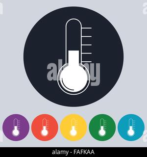 Aktie Vector Linear Symbol Thermometer. Stock Vektor