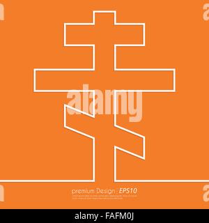 Aktie Vector Linear Symbol Kreuz Stock Vektor