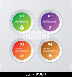 Vektor-Illustration Infografiken vier Optionen. Stock Vektor