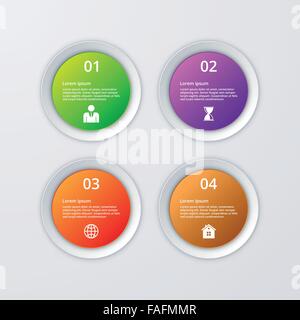 Vektor-Illustration Infografiken vier Optionen. Stock Vektor