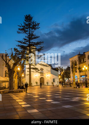 Plaza Balcon de Europa, Nerja, Costa Del Sol, Spanien Stockfoto