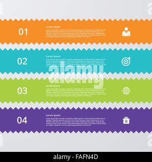 Vektor-Illustration Infografiken vier Optionen. Stock Vektor