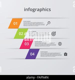 Vektor-Illustration Infografiken vier Optionen. Stock Vektor