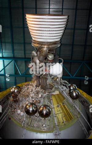 Raketentriebwerke am Apollo/Saturn V Center der NASA Kennedy Space Center Stockfoto