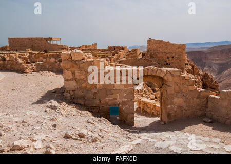 Masada - alte Festung in Israel, am östlichen Rand der Judäischen Wüste am Toten Meer. Nach der F Stockfoto