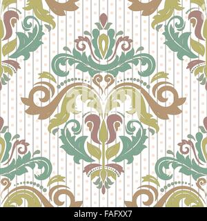 Damast nahtloser Vektor bunte Muster Stock Vektor