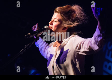 Mailand Italien. 23. März 2012. Der belgische Singer-Songwriter Sanne Putseys bekannter auf der Bühne als Selah Sue live auf St führt. Stockfoto