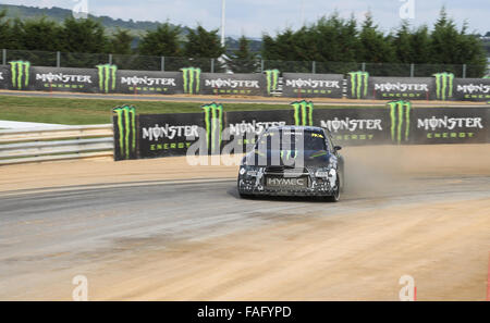 Liam Doran fährt Citroen DS3 SDRX Teams im FIA Rallycross-Weltmeisterschaft. Stockfoto