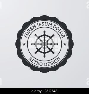 Vektor-Illustration. Das minimalistische Retro-logo Stock Vektor