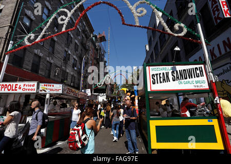 San Gennaro Festival der italienischen Mulberry St. wenig Italien Manhattan New York City Stockfoto