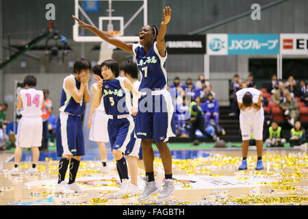 Tokyo Metropolitan Gymnasium, Tokio, Japan. 28. Dezember 2015. (), 28. Dezember 2015 - Basketball: JX-ENEOS WINTER CUP 2015 die 46. All Japan Highschool Basketball Turnier Frauen Finale match zwischen Ohka Gakuen 49-54 Gifu Joshi am Tokyo Metropolitan Gymnasium, Tokio, Japan. © YUTAKA/AFLO SPORT/Alamy Live-Nachrichten Stockfoto