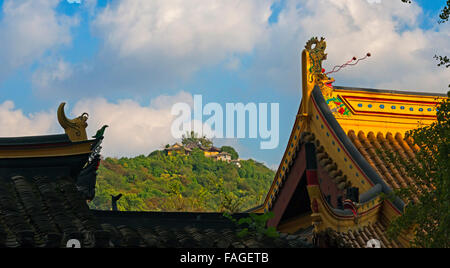 Guangjiao Tempel in Langshan Berg, Nantong, Jiangsu Province, China Stockfoto