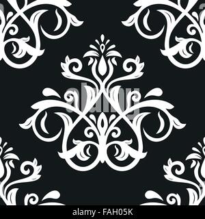 Nahtlose orientalische Vector Black And White Background Stock Vektor
