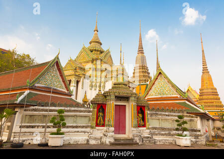 Pagoden des Wat Pho Tempel in Bangkok, Thailand Stockfoto