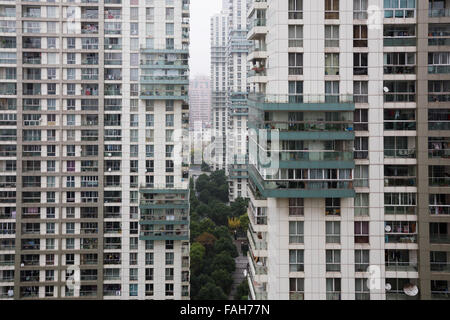 Wohnung Hochhäuser in Shanghai Stockfoto