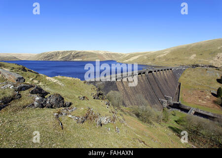 Caerwen Reservoir Dam, Elan-Tal, Wales Stockfoto