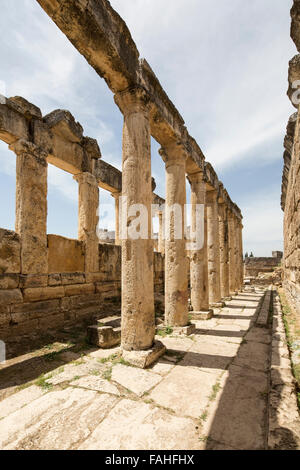 Die Latrine in Hierapolis, Denizli, Türkei. Hierapolis war eine antike griechisch-römische Stadt in Phrygien. Stockfoto